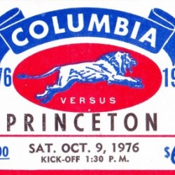 1976 Columbia vs. Princeton Football Ticket Art